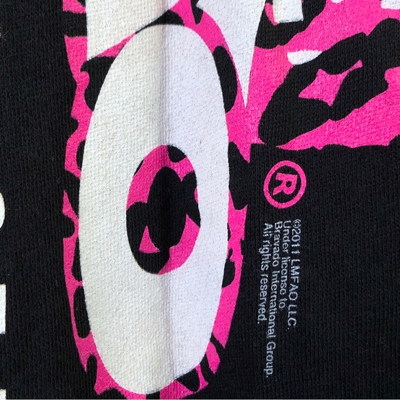 LMFAO Sexy And I Know It Party Rock Black Fleece Zip Up Hoodie Sweater L - Picture 5 of 14